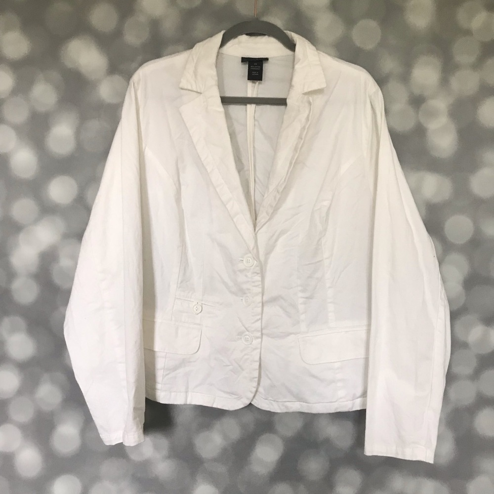 Lane Bryant White Blazer Size 24